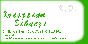krisztian dibaczi business card